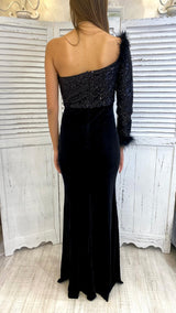 Abito Monospalla Velluto