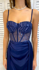 Abito Bustier Glitter