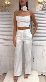 Pantalone Palazzo Gessato Diamanti