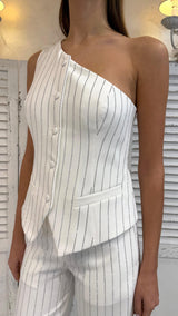 Gilet Monospalla Gessato Diamanti