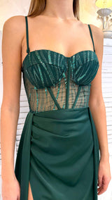 Abito Bustier Glitter