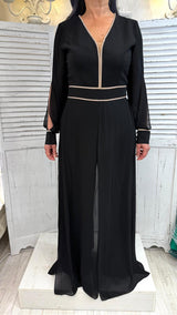 Tuta Nera con Strass