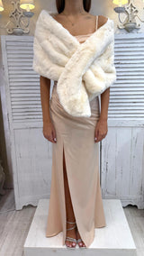 Stola Eco-Pelliccia Panna