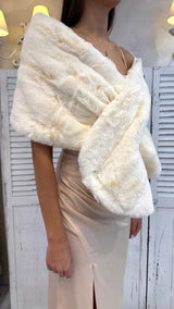 Stola Eco-Pelliccia Panna