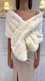 Stola Eco-Pelliccia Panna