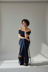 Abito Sirena con Fiocco Raso