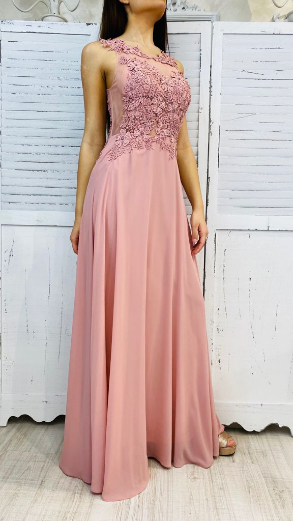 Tulle Vestito Cerimonia Con Corpetto Elegante Abito Da Cerimonia