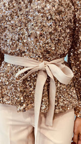 COMPLETO CON CASACCA A PAILLETTES BY SOLO GIOIE