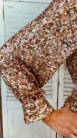 COMPLETO CON CASACCA A PAILLETTES BY SOLO GIOIE