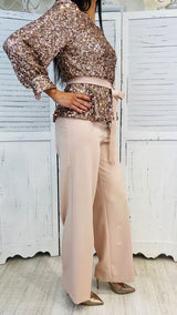 COMPLETO CON CASACCA A PAILLETTES BY SOLO GIOIE