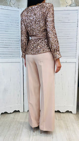 COMPLETO CON CASACCA A PAILLETTES BY SOLO GIOIE