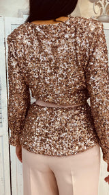 COMPLETO CON CASACCA A PAILLETTES BY SOLO GIOIE