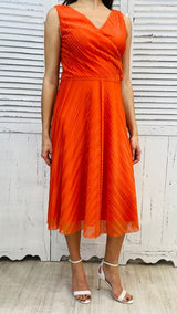 ABITO PLISSE' ARANCIONE BY CORTE DEI GONZAGA