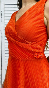 ABITO PLISSE' ARANCIONE BY CORTE DEI GONZAGA
