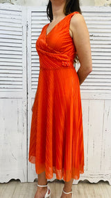 ABITO PLISSE' ARANCIONE BY CORTE DEI GONZAGA