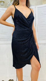 ABITO CORTO LUREX NERO BY STRAVAGANZE