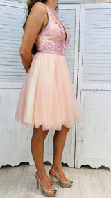 ABITO CON CORPETTO RICAMATO