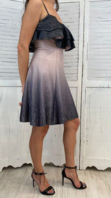 ABITO GLITTERATO ROSA/GRIGIO ANTRACITE BY STRAVAGANZE