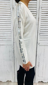 MAXI MAGLIA CRISTALLI SUI LATI BY TWINSET