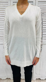 MAXI MAGLIA CRISTALLI SUI LATI BY TWINSET