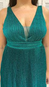 Abito Curvy Lurex Plissettato by Stravaganze