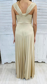 Abito Lurex con Gonna e Spalline Plissettate by Nadine