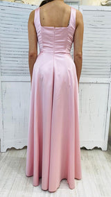 ABITO SCOLLO V CON CORPETTO DRAPPEGGIATO BY NADINE