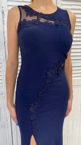 Abito a Sirena con inserti di Tullino by Stravaganze