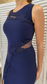 Abito a Sirena con inserti di Tullino by Stravaganze