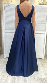 Abito Princess in Raso Blu by Via Montenapoleone