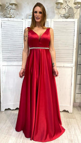 Abito Princess in Raso Rosso by Via Montenapoleone