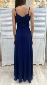 Abito Blu con Corpetto in Pizzo by ViaMonteNapoleone