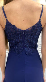 Abito Blu con Corpetto in Pizzo by ViaMonteNapoleone