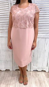 Tubino Curvy Rosa con Giacchino by Solo Gioie