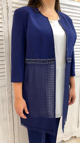 Completo Curvy Tre Pezzi Blu by Solo Gioie