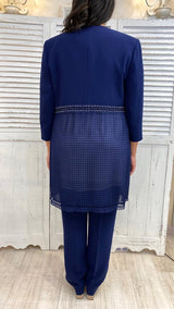 Completo Curvy Tre Pezzi Blu by Solo Gioie