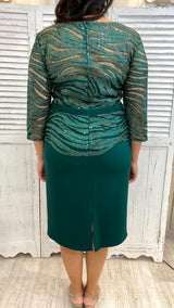 Tubino Curvy con Corpetto in Lame' Effetto Animalie by Solo Gioie