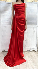 Abito in Raso Rosso by Solo Gioie