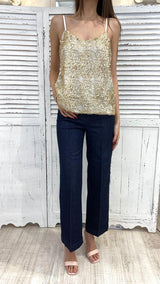 Top Paillettes Oro