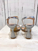 Sandalo Argento con Cinturino in Cristalli