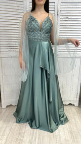 Abito Paillettes Raso