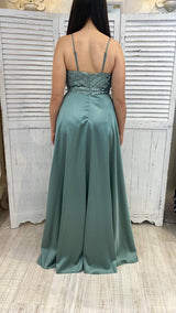 Abito Paillettes Raso