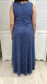 Abito Curvy con Motivo Glitterato