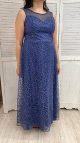 Abito Curvy con Motivo Glitterato