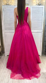 Abito Monospalla Fuxia