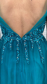 ABITO CON CRISTALLI E PAYETTE IN TULLE BY SOLO GIOIE