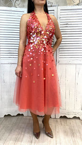 ABITO IN TULLE CON CRISTALLI E PAYETTE BY SOLO GIOIE