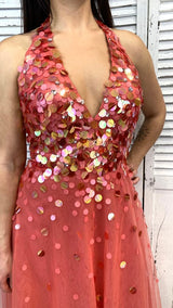 ABITO IN TULLE CON CRISTALLI E PAYETTE BY SOLO GIOIE