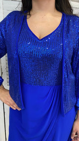 Abito Curvy con Paillettes e Giacchina by Solo Gioie