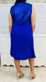 Abito Curvy con Paillettes e Giacchina by Solo Gioie